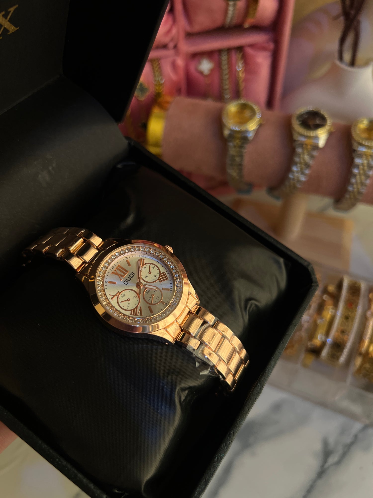 Golden Rose Gold Watch