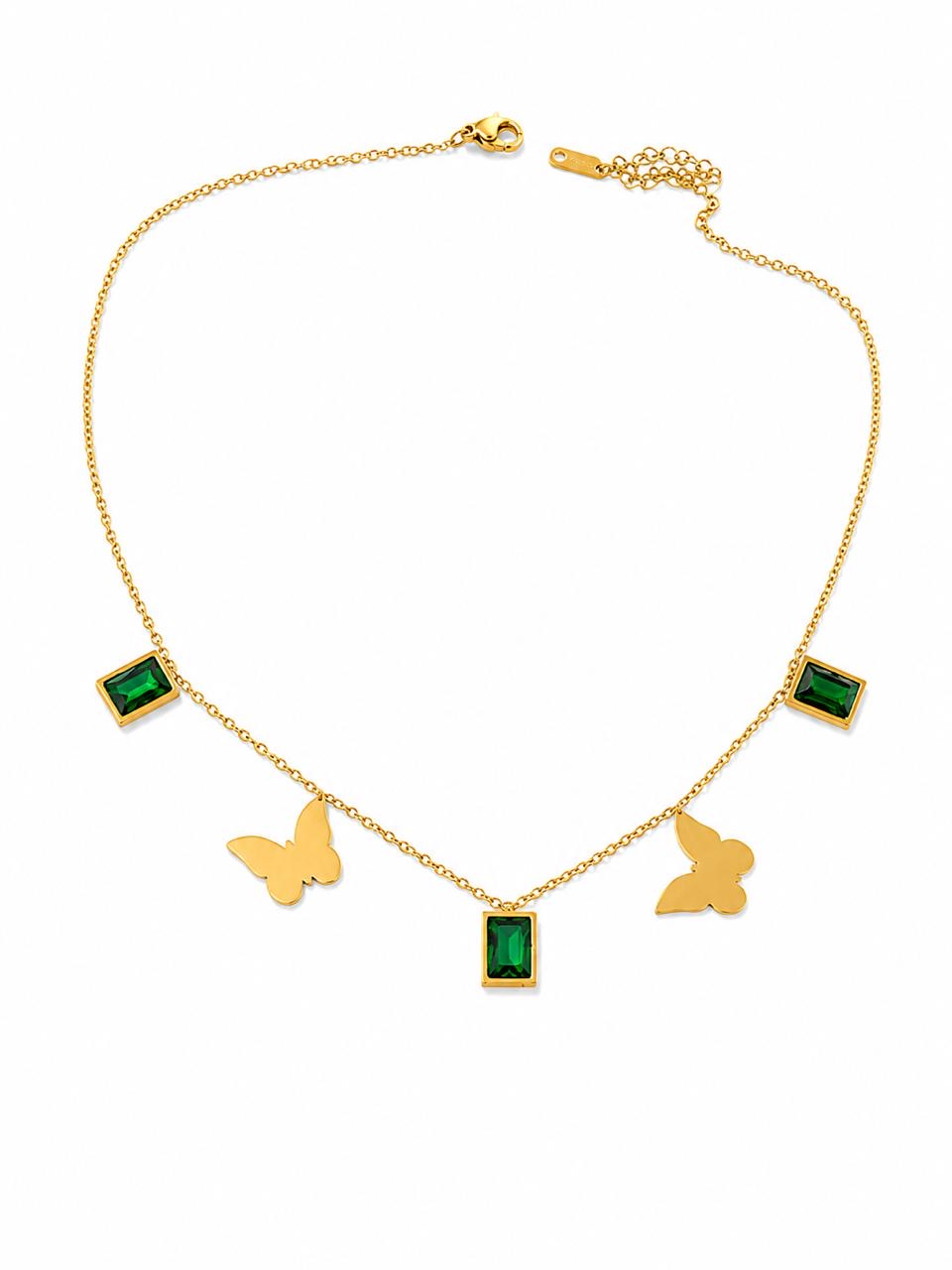 Emerald Butterfly Necklace