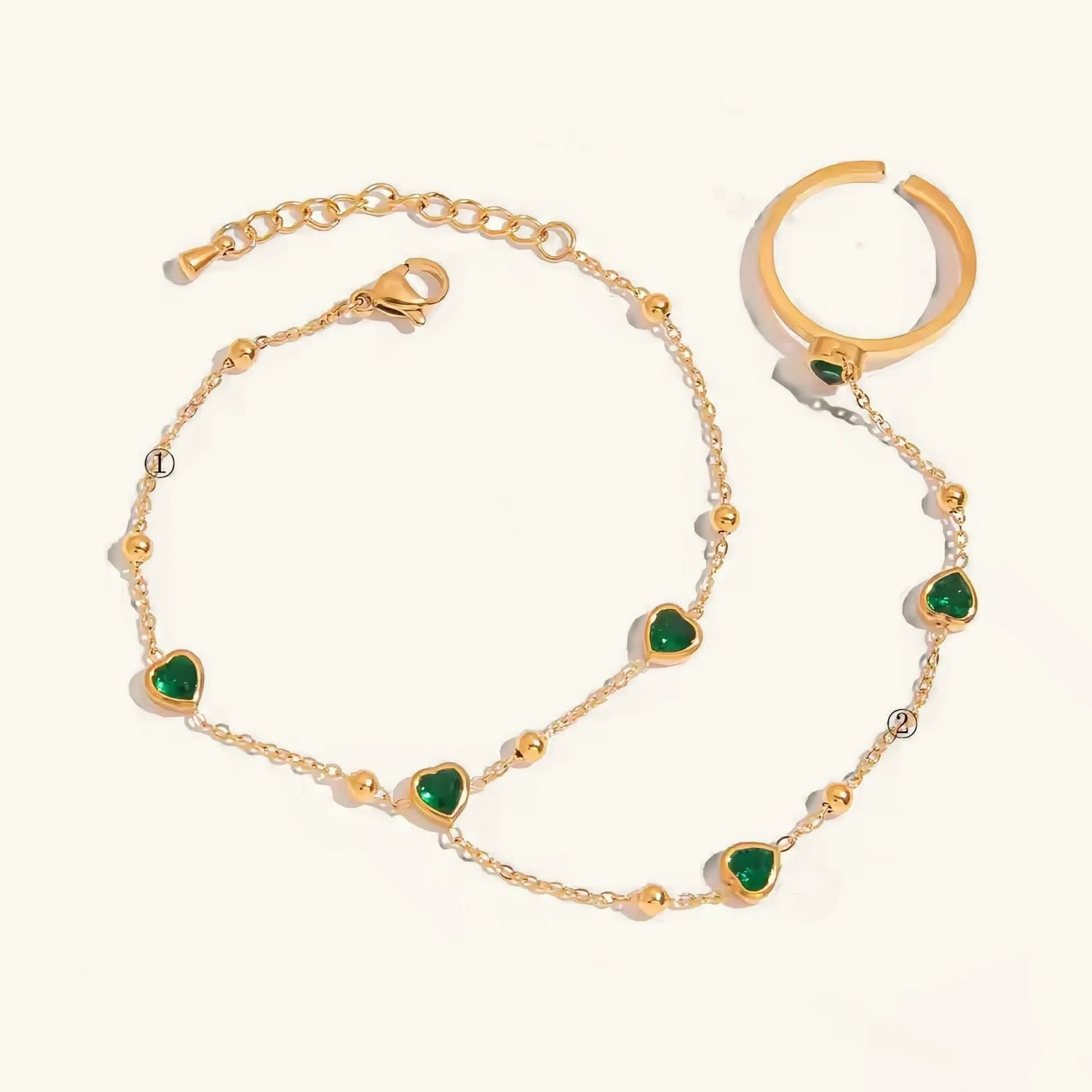 Green Heart Handchain