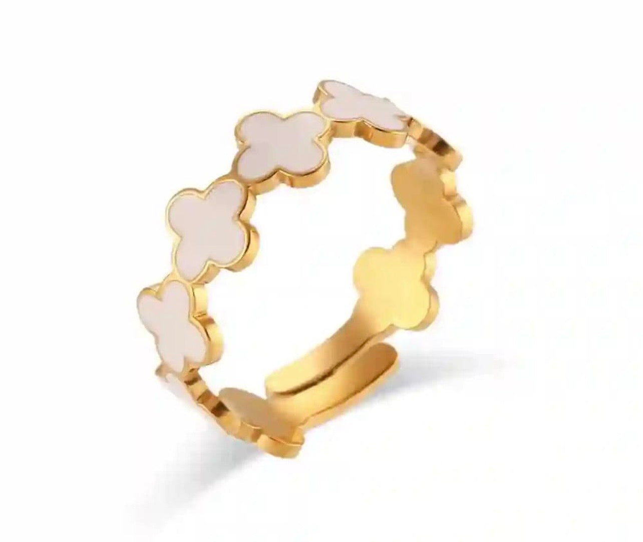 Luxe White Brand Ring