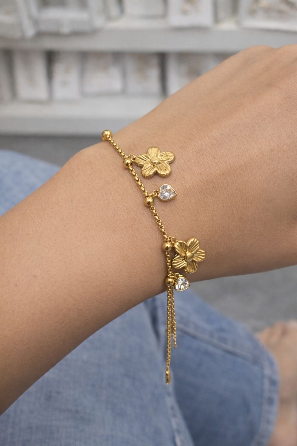 Daisy Charm Bracelet